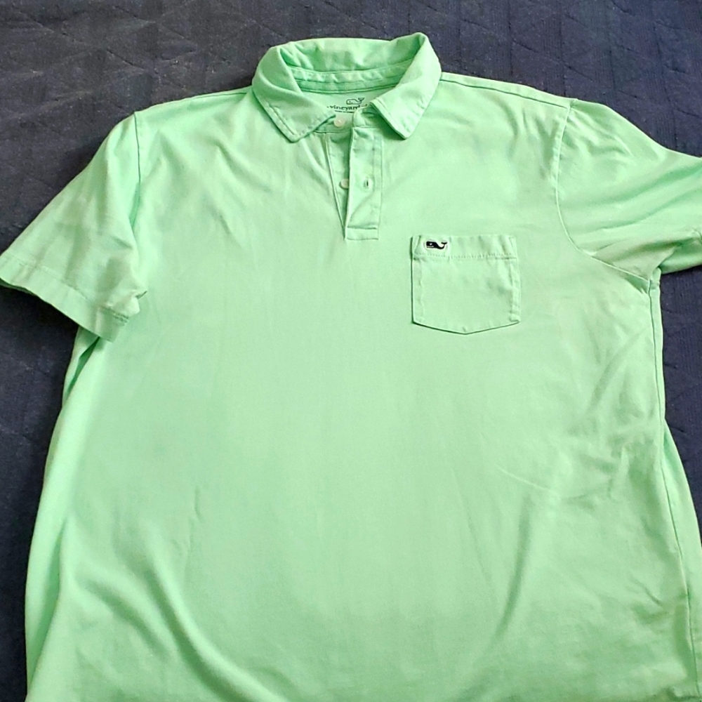 Vineyard Vines mint green solid polo - size M